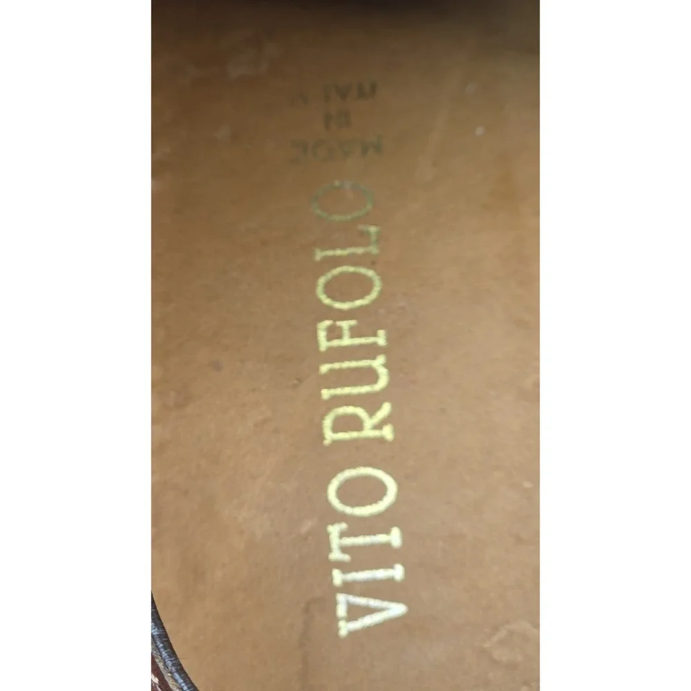 Vito Rufolo Men's Size 8.5 M Brown Dress Derby Lace Up Shoes,  Italy  Leather